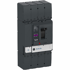 Circuit breaker, ComPacT NSX400K, 36kA/800VAC, 10kA/1000VAC, 4 poles, MicroLogic 2.3 trip unit, 400A