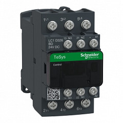 Contactor, TeSys Deca, 3P(3 NO), AC-3/AC-3e, 0 to 440V, 32A, 24VDC coil, Lugs-ring terminals