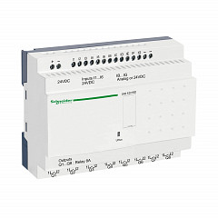 Kompakten pameten rele Zelio Logic - 20 I O - 24 V DC - ura - brez zaslona