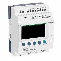 Kompakten pameten rele Zelio Logic - 12 I O - 24 V DC - ura - zaslon