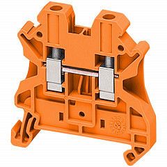 Linergy prehodni priključni blok - 4 mm2 32A enojna raven 1 x 1 vijak - oranžen