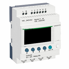 Modularni pametni rele Zelio Logic - 10 I O - 100 do 240 V AC - ura - zaslon