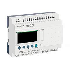 Modularni pametni rele Zelio Logic - 26 I O - 100 do 240 V AC - ura - zaslon