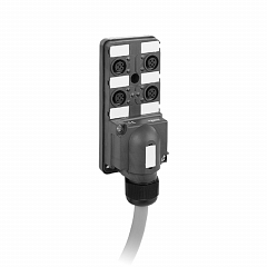 Pasivna razdelilna omara IP67 - kabel 10 m - s 4 kanali in konek. M12 - Led