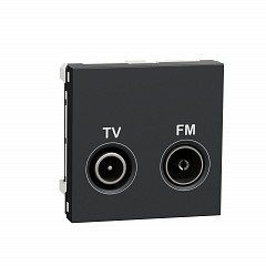 Unica - TV/FM - terminal - 2 m - antracit