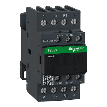 Contactor, TeSys Deca, 4P(2NO+2NC), AC-1, <= 440V, 40A, 400V AC 50/60Hz coil, screw terminal