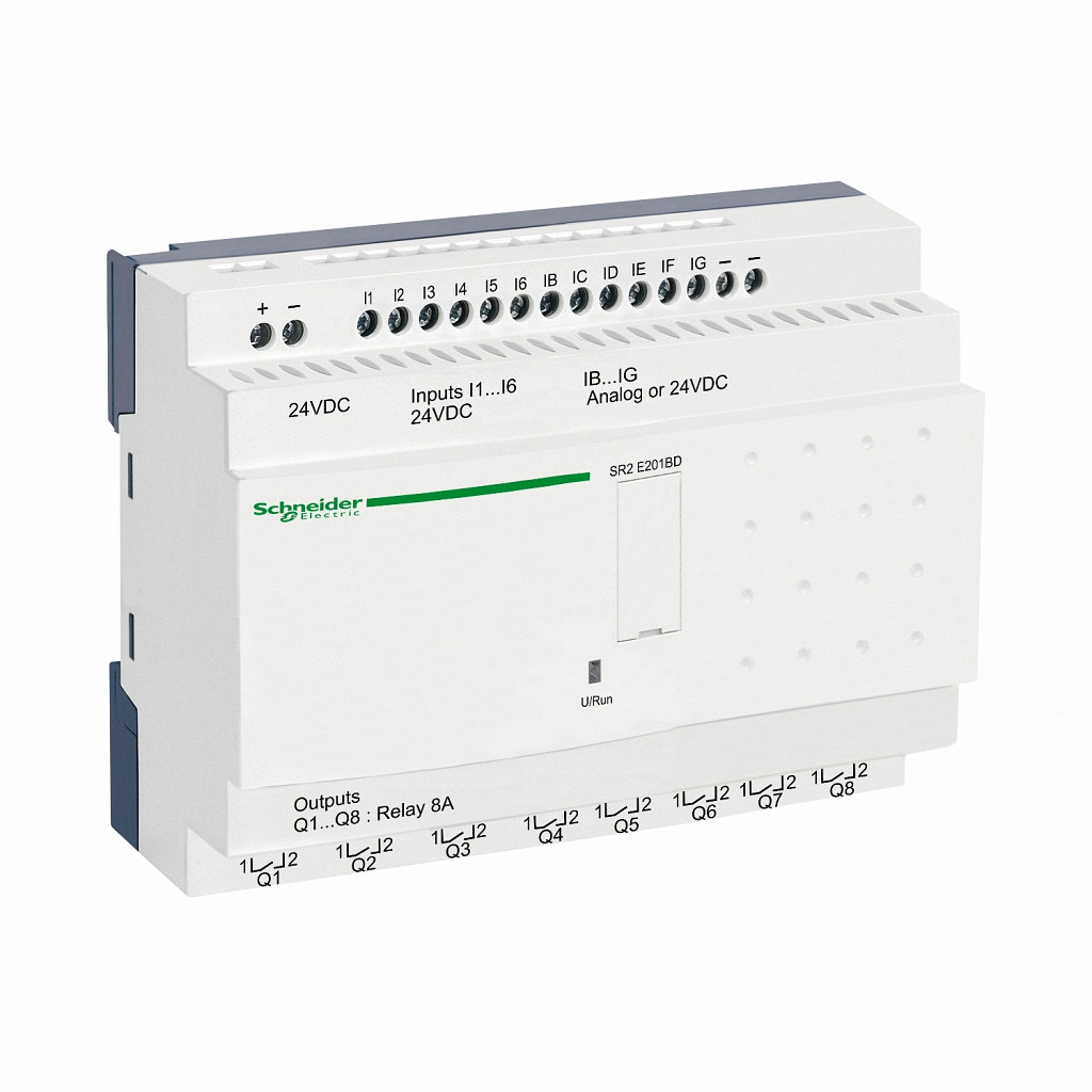 Kompakten pameten rele Zelio Logic - 20 I O - 24 V DC - ura - brez zaslona