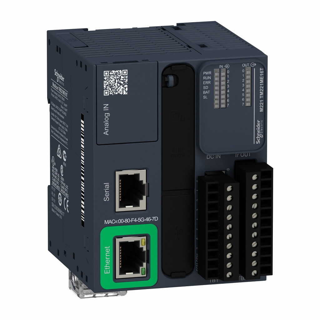 Krmilnik M221 16 IO tranzistor PNP Ethernet