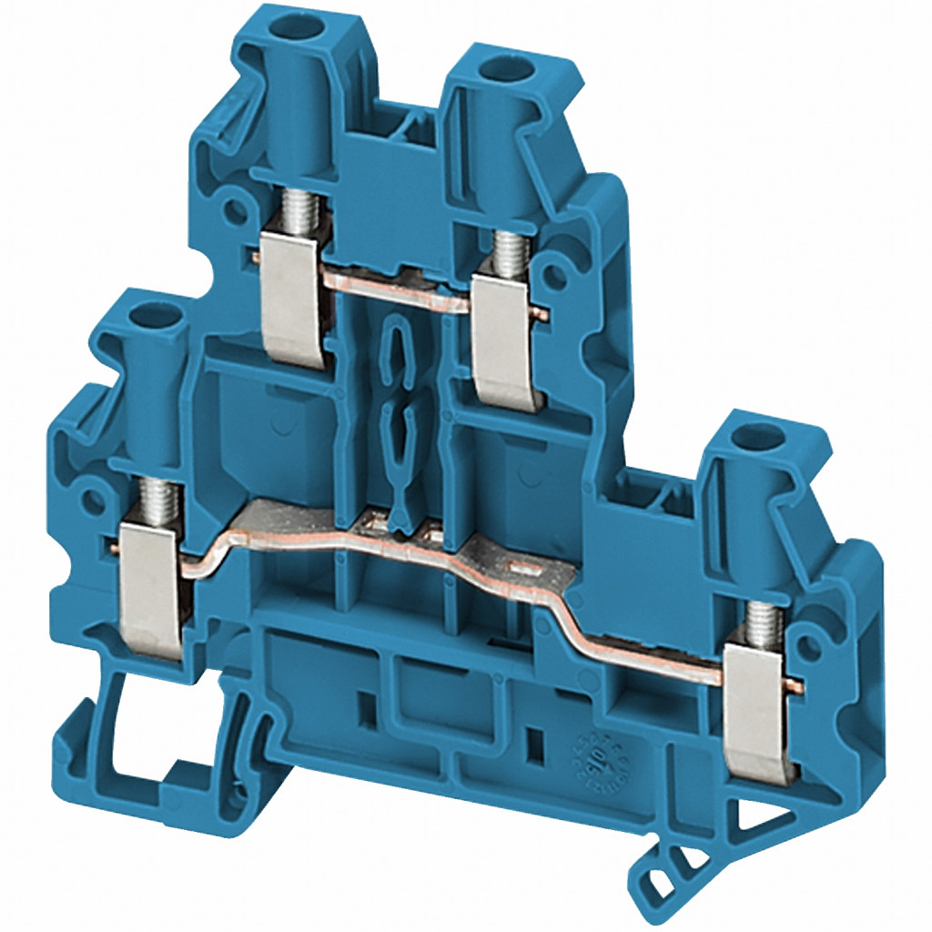 Linergy prehodni priključni blok - 4 mm2 30 A dvojna raven 1 x 1 vijak - moder