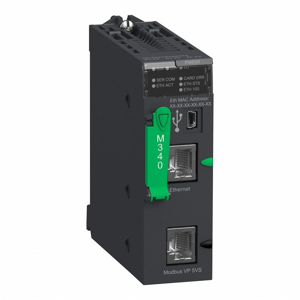 Modul proces. M340 - maks. 1024 diskreten + 256 analogni I/O - Modbus - Ethernet