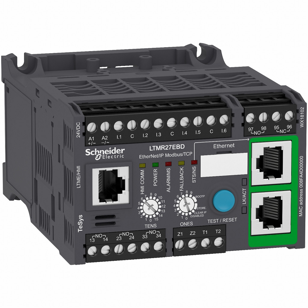 Motorni krmilnik LTMR TeSys T - 24 V DC 27 A za Ethernet TCP/IP