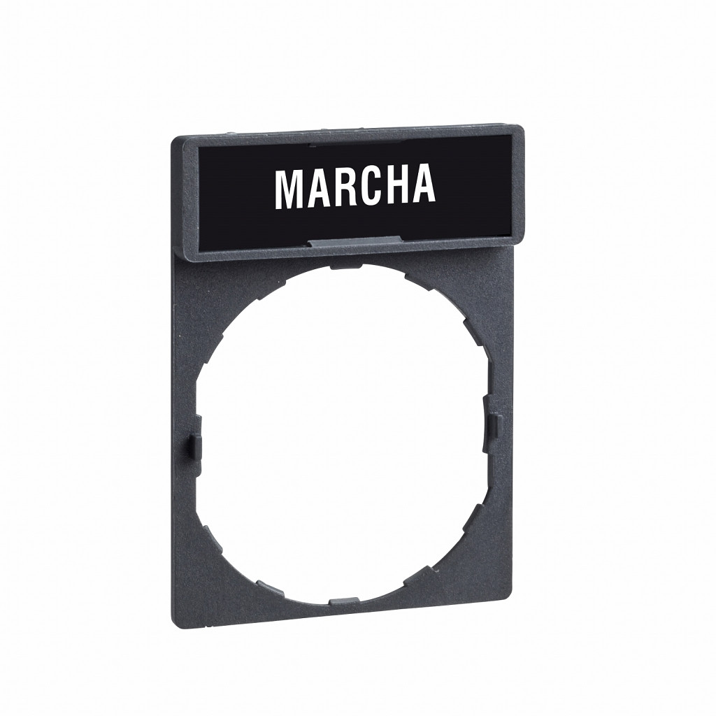 Nosilec legende 30 x 40 mm z legendo 8 x 27 mm z oznako MARCHA