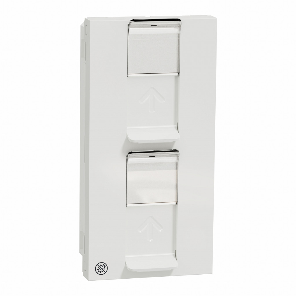 Pokrov za RJ45, Unica, za 2x Keystone/Systimax, 4 moduli