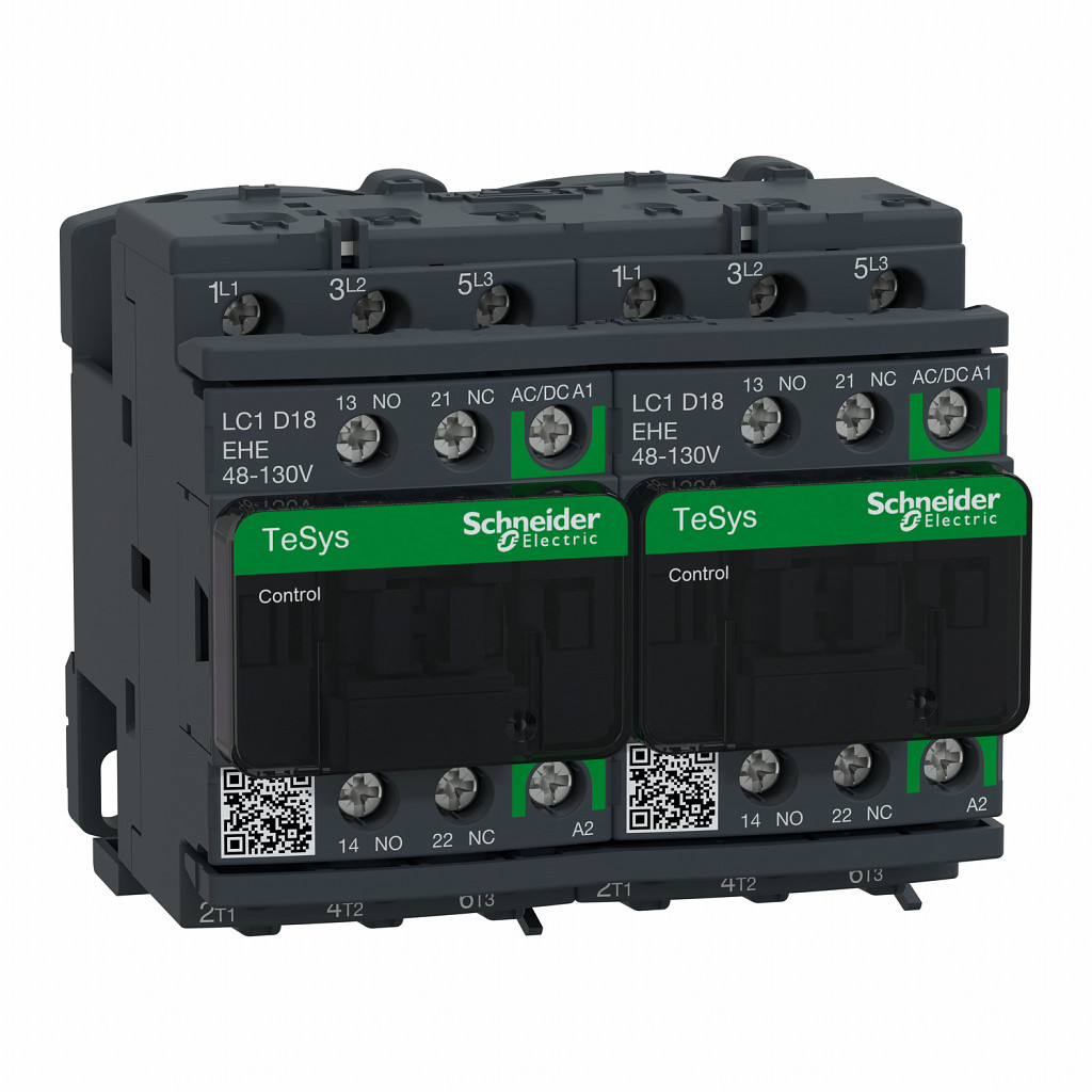 TeSys D rev. kontaktor - 3P - 440 V - 18 A AC-3 - 48 do 130 V AC/DC tul.