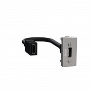 HDMI podatkovni priključek Tipa A, Unica, 1 modul, aluminij